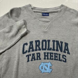 Vintage North Carolina Tar Heels Sweatshirt Men Medium Gray OVB CrewNeck NCAA
